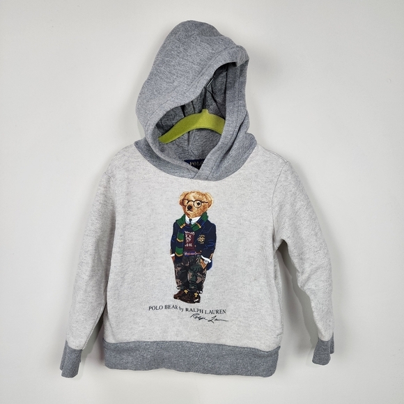 Polo Bear by Ralph Lauren Kids Gray Hoodie, Size 3t - Picture 1 of 3